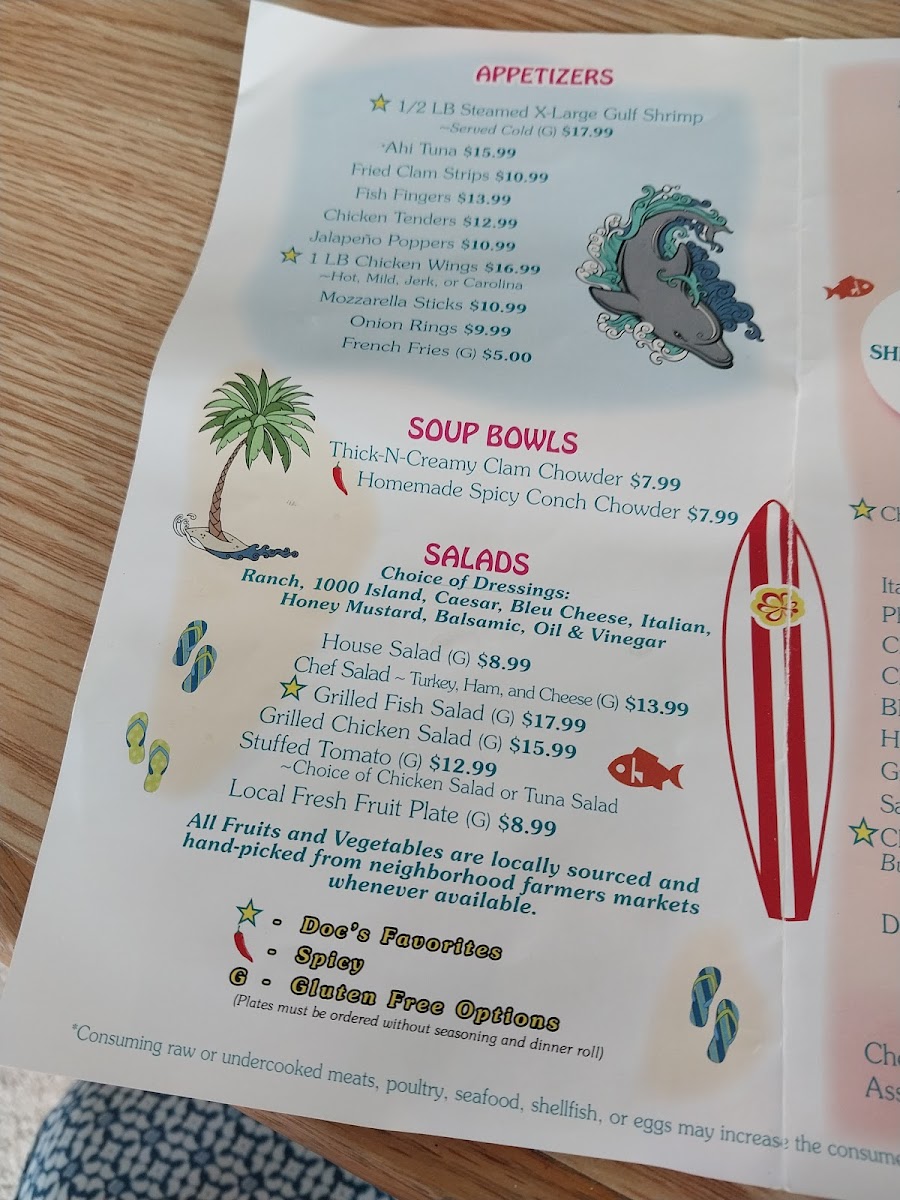 Doc's Beach House Menu - Image 5